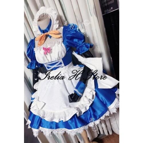 Irelia H Store Figure Maid Ayanami Rei Maid Dress Cosplay Costume Dress female Custom made/size