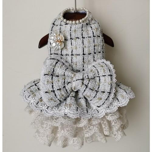 Cat Dog Dress Winter Pet Clothing Chihuahua Yorkshire Clothes Wedding Costume Pomeranian Poodle Schnauzer Doggie Apparel Dresses