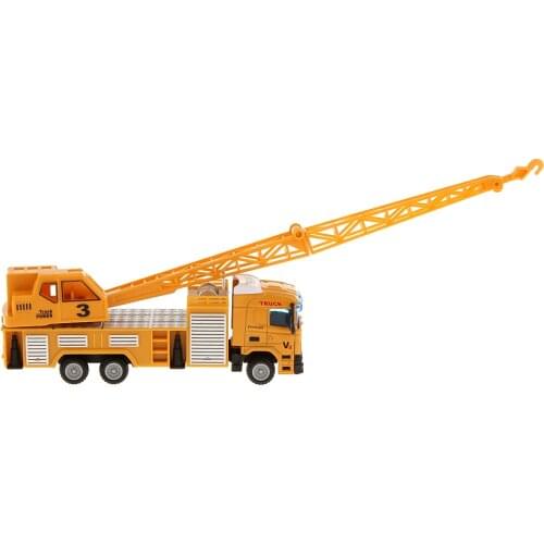 1:64 Diecast Telescopic Crane Lifter Truck Model Car Kids Educational Toy