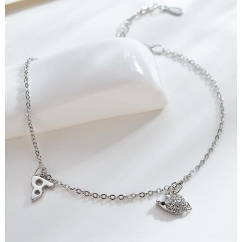 Trendy Silver Plated CZ Zircon Small Mouse Bracelet Korean Charm Girl Design Cheese Bracelet Personality Lady Daily Wear Jewelry