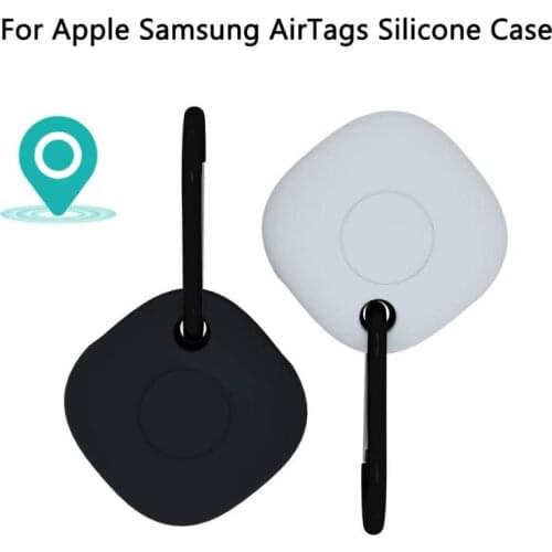 Soft Silicone Protective Sleeve Cover For Apple Samsung Airtag Tracker Location Protector Case For Air Tags Locator Tracker