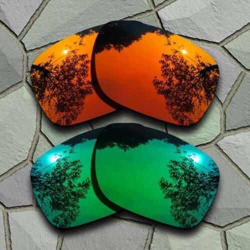 Red Orange&Jade Green Sunglasses Polarized Replacement Lenses for Oakley Holbrook