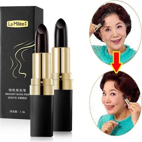 One-Time Hair dye Instant Gray Root Coverage Hair Color Modify Cream Stick Temporary Cover Up White Hair Colour Dye 3.8g