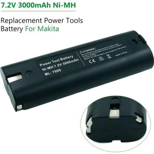 7.2v Ni-Mh 3000mAh Rechargeable Battery for Makita 7000 7002 7033 6002D 6010D 6018D 6019D 9200D Power Tools Battery