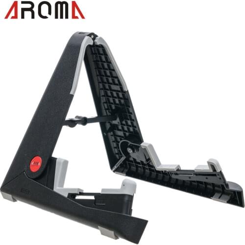 Aroma AGS-01 Portable Guitar Stand Universal Folding Guitar Stand Black For Electric Acoustic Guitar Stand Guitar Accessories