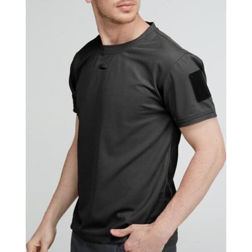 Casual Military Tactical T Shirt Men Outdoor Sport Quick Dry Lapel Short Sleeve Shirt Summer Hiking Training Tee Men Casual Tops