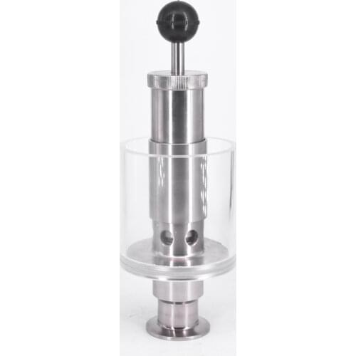 1.5" Tri Clamp 0.2-2.2 Bar Adjustable Pressure Relief Direct Safety Valve Sanitary SUS304 Stainless Steel Beer Brew