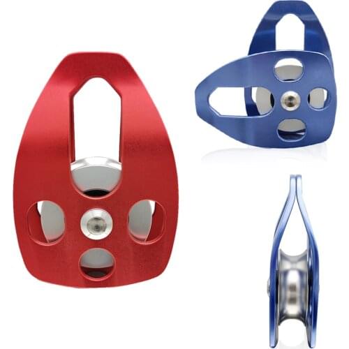 Rock Climbing Pulley Single Climbing Rope Pulley 32KN Roller Rigging Swing Sheave Pulley High Altitud Hauling Gear