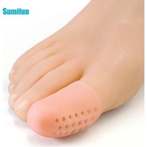 10pcs Silicone Big Toe Protector Bunion Thumb Separator Soft Breathable Foot Corns Blisters Toe Sleeve Cap Cover Pedicure D2865