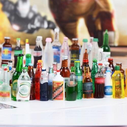 Mixed Style Kawaii 3D Resin Bottle Miniature Garden Decoration DIY Craft Figurines Ornaments