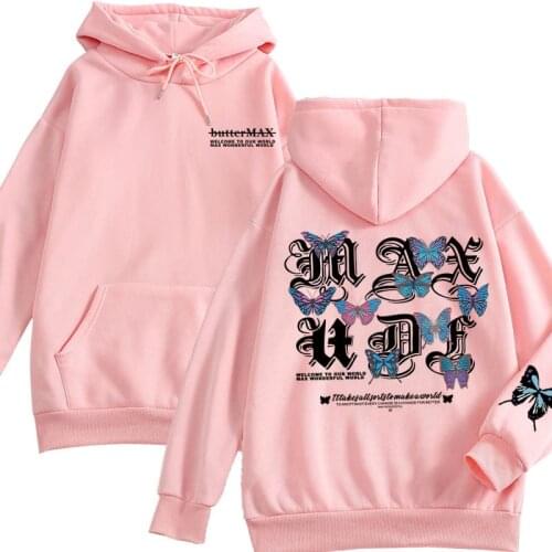 Sweater Hoodie Plus Velvet Vogue Ins Korean Version of Large Size Loose Wild Tide Brand Hong Kong Style Couple Jacket Women