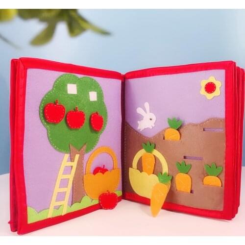 Kids Cloth Book Non-Woven Picture Book Manual Three-Dimensional Book For Early Education Cognitive Development