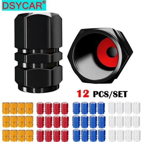 DSYCAR 12Pcs/Lot Universal Car Moto Bike Tire Wheel Valve Cap Cover Car Styling for Fiat Audi Ford Bmw Toyota VW Lada Opel Kia