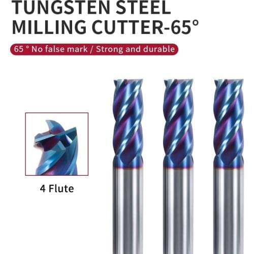 1pcs/5pcs/10pcs 4 flute flat head HRC65 D1*D4*50/D1.5*D4*50/D6*D6*50L CNC turning processing tool, end mill