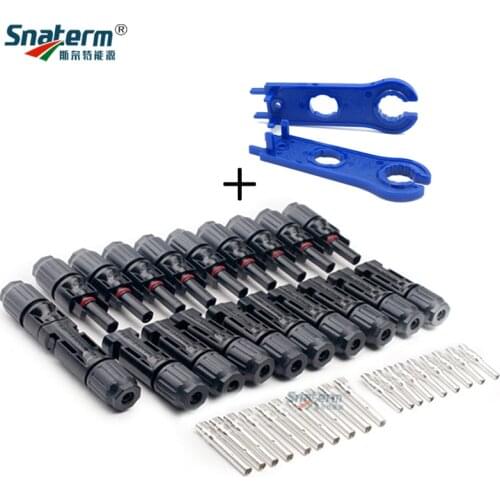 10 Pairs Connector or with 1pair Spanner connected Solar Panel Connectors Male & Female IP67 1000Vdc for solar system use