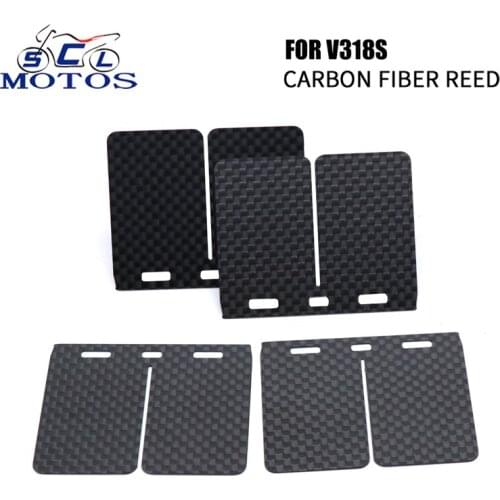 Sclmotos-Motorcycle Motocross Dit Pit Bike Carbon Fiber Flex Dual Stage Intake Reed Valve Pad For Honda CR 80/85 10pcs/20pcs