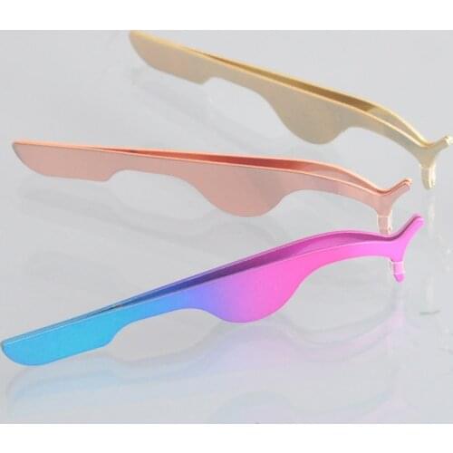 10PC False Eyelash Tweezers False Eyelashes Applicator Eyelash Extension Curler Nipper Auxiliary Clamp Makeup Forceps Tools