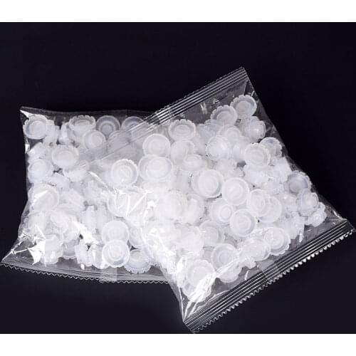 100pcs/bag False Eyelashes Blossom Ring Cup Grafting Rapid Bloom Sun Flower Glue Cup Eyelash Glue Holder Makeup Tool