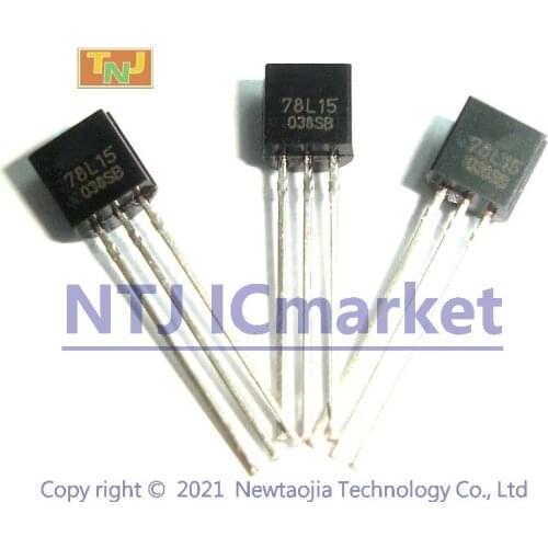 100 PCS L78L15 TO-92 78L15 LM78L15 15V 100mA Positive-Voltage Regulators