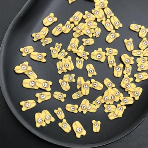 50g Banana Bear Polymer Clay Sprinkle For Kids Diy ,Soft Clay For Craft Clay/Nail Art/Scrapbook Decoration DIY,Filler