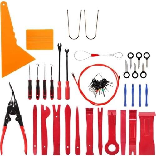 52 Pcs Trim Removal Tool Set Car Trim Puller Tool Kit Plastic Pry Tools Set for Auto Clip Pliers Fastener Remover Set