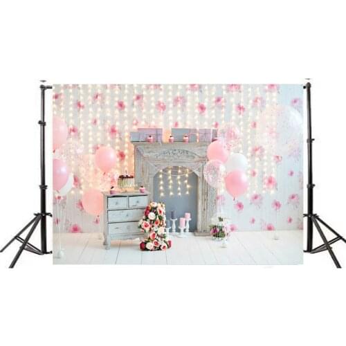 Beebuzz photo backdrop indoor pink balloon children photography backdrop