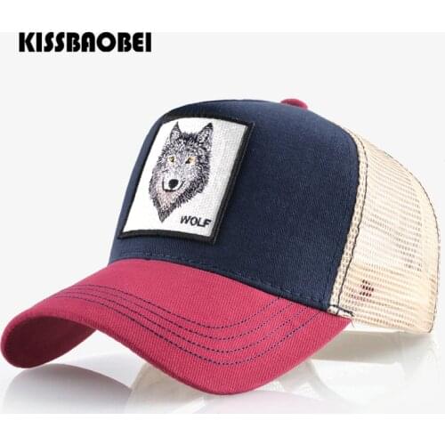 Wolf Embroidery Baseball Cap Men Women Snapback Caps Breathable Mesh Hip Hop Bone Unisex Casual Casquette Gorras Dad Hat