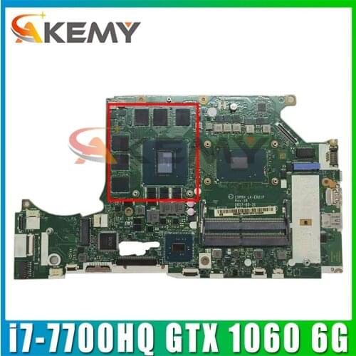 C5PRH LA-E921P For ACER Predador Helios 300 G3-571Motherboard NB.Q2B11.001 NBQ2B11001 i7-7700HQ GTX 1060 6G DDR4 Mainboard