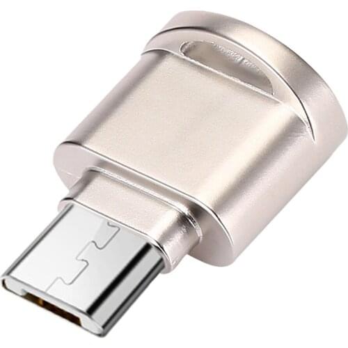 Micro usb 2.0 type c otg phone mini memory card reader adapter Aluminum cardreader for micro SD/TF microsd laptop
