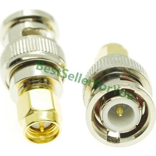 SMA Male To Connector BNC Male Plug Straight RF SMA-Connector BNC-JJ RF Coaxial Coax Adapter