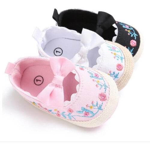 Citgeett Newborn Infant Baby Girl Bowknot Shoes Sneaker Anti-slip Soft Sole Prewalker