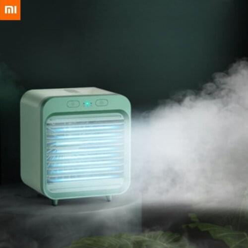 Xiaomi Mini Portable Air Conditioner Multi-Function Humidifier Purifer USB Desktop Air Cooler Fan With Water Tank Home 5V