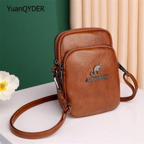 Luxury Designer Mini Ladies Shoulder Bag Solid Color Design High-quality Leather Women Messenger Bags Mobile Phone Bag Sac Femme
