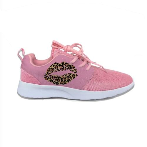 Leopard lips Vogue Aesthetic Funny Cute Sport Running Shoes Casual Breathable Lightweight 3D Printed Female Girl Women Sneakers