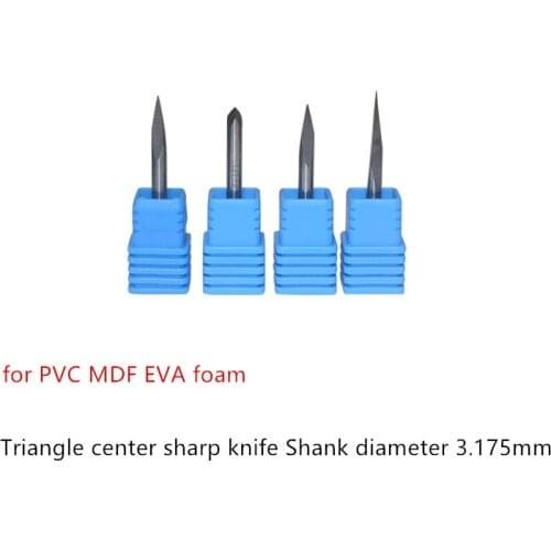 LINK CNC Engraving machine tool 3.175mm center knife sharp milling cutter flat bottom end mill triangle 1pcs