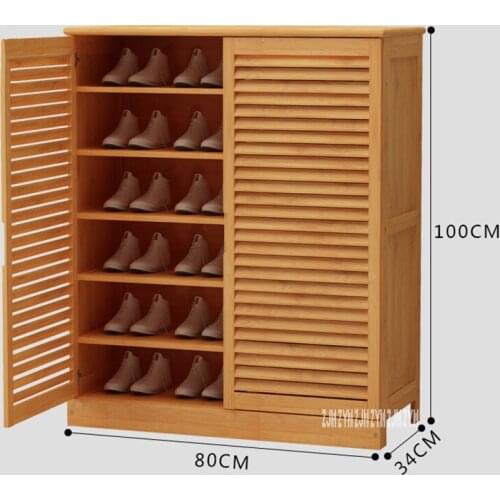 Modern Simple Living Room Hallway Multi-layer Two Door Shutter Shoe Storage Cabinet Multifunctional And Economic Porch Locker