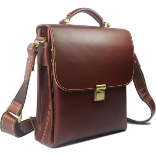Luxury Italian Real Leather shoulder bag men crossbody bag Genuine Leather messenger bag Men Briefcase tote Handbag M002