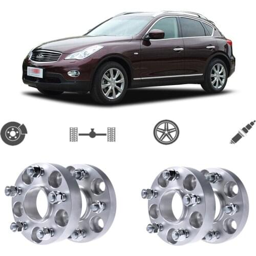 Teeze 4pcs 5X114.3 66.1CB 25mm Thick Hubcenteric Wheel Spacer Adapters For Infiniti EX/FX/M-Type