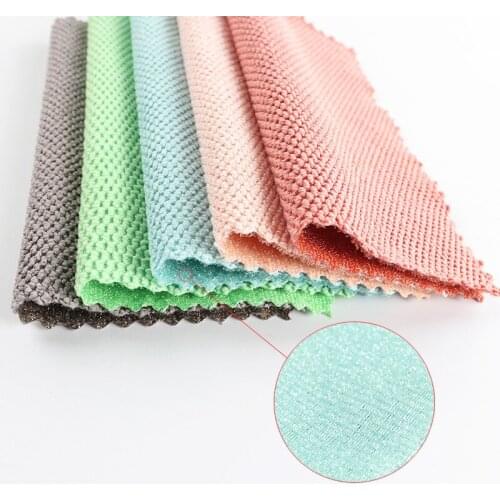 3PCS Microfiber PP Silk Kitchen Cleaning Cloth Dish Cleaning Towels Soft Non-stick Oil Strong Water Absorption Household Rag