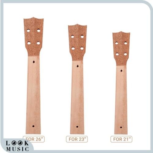 21'' 23'' 26'' Ukulele Neck Unfinished Neck S/C/T Ukulele Peg Hole Mahogany Body Ukulele DIY Replacement Ukulele Accessories