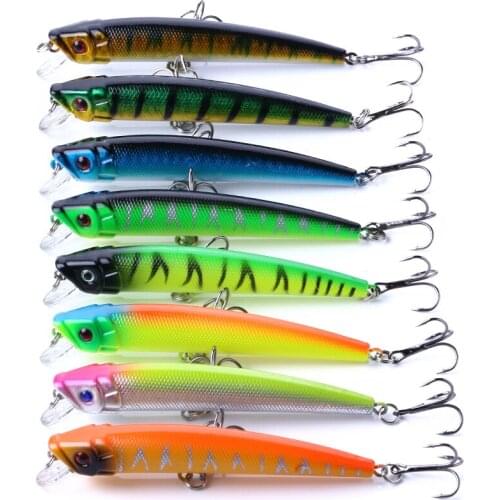 210pcs 9.5cm 7.3g Fishing Lure Minnow Floating Lure Isca Crankbait Bait Pike Carp Fishing Gear