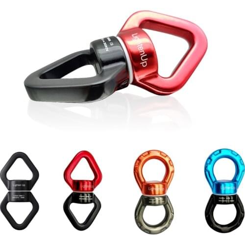 30KN Rock Climbing Swing Swivel Aluminum Triangular Rope Swivel Connector 360 Degree Rotation Hammock Yoga Dance Swing Swivel