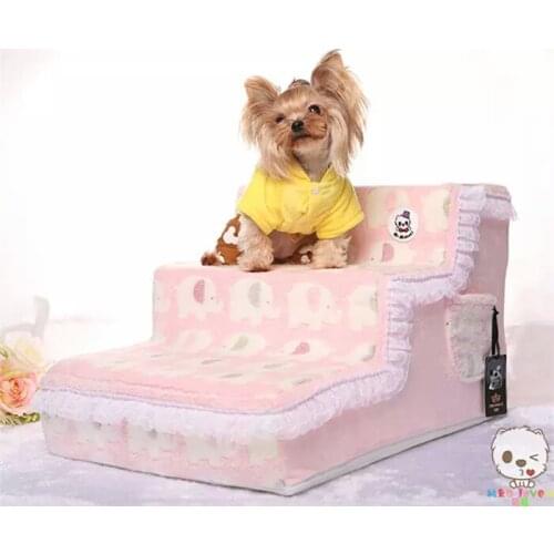 Pet Small Dog Sofa Pet Dog Cushion Teddy Stair Step Removable Wash Up The Bed Ladder Four-layer Dog Ladder Pet Stair Steps