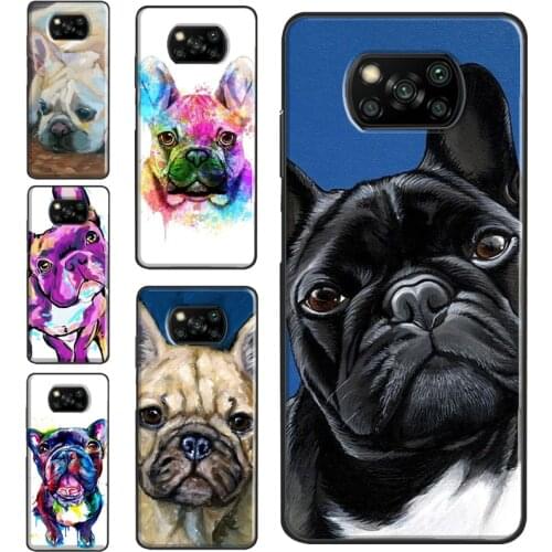 Watercolor French Bulldog Painting For POCO M3 Pro F3 F2 X3 Pro Case For Xiaomi Mi 11 Lite Ultra 9T 10T Pro Mi Note 10 Lite
