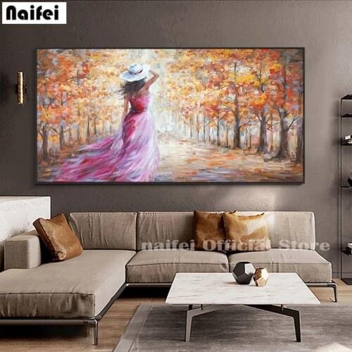 Big Size DIY 5D Diamond Painting Abstract Landscape And Woman Full Drill Embroidery Cross Stitch Rhinestone Wall Art Decor