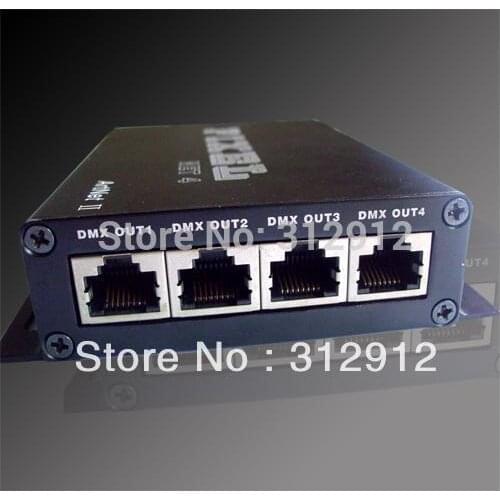 Artnet to dmx convertor;standard DMX512 signal ouptut;4 dmx output