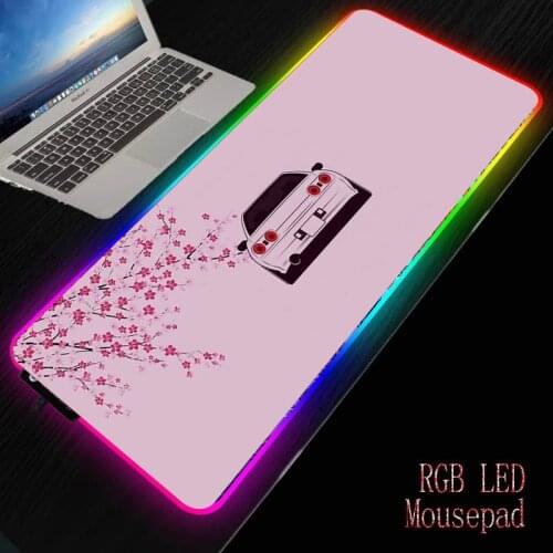 Car Art LED Light RGB Keyboard Cover Large Desk-mat with Backlight Carpet for Keyboard Desk Mat Mause Gamer Computer Mouse Pad