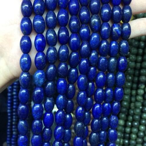 8*12mm natural Lapis lazuli stone rice barrel shape beads for jewelry making fit diy necklace bracelts loose beads 15inch B602