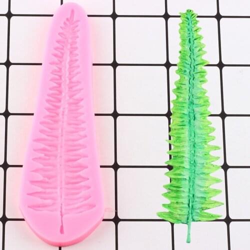 DIY Fern Leaf Silicone Mold Kitchen Fondant Cupcake Chocolate Baking Mould Cake Decorating Tools Polymer Clay Molds