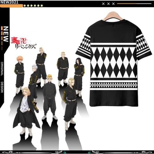 Japan Anime Tokyo Revengers Hanagaki Takemichi T-shirt Cosplay T shirt Men Women Couples Summer Short Sleeve Tee Tops + Shorts
